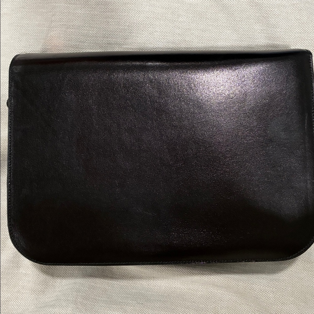 Vintage Celine Chic Black Leather Bag with Gold Accents - Picture 3 of 14